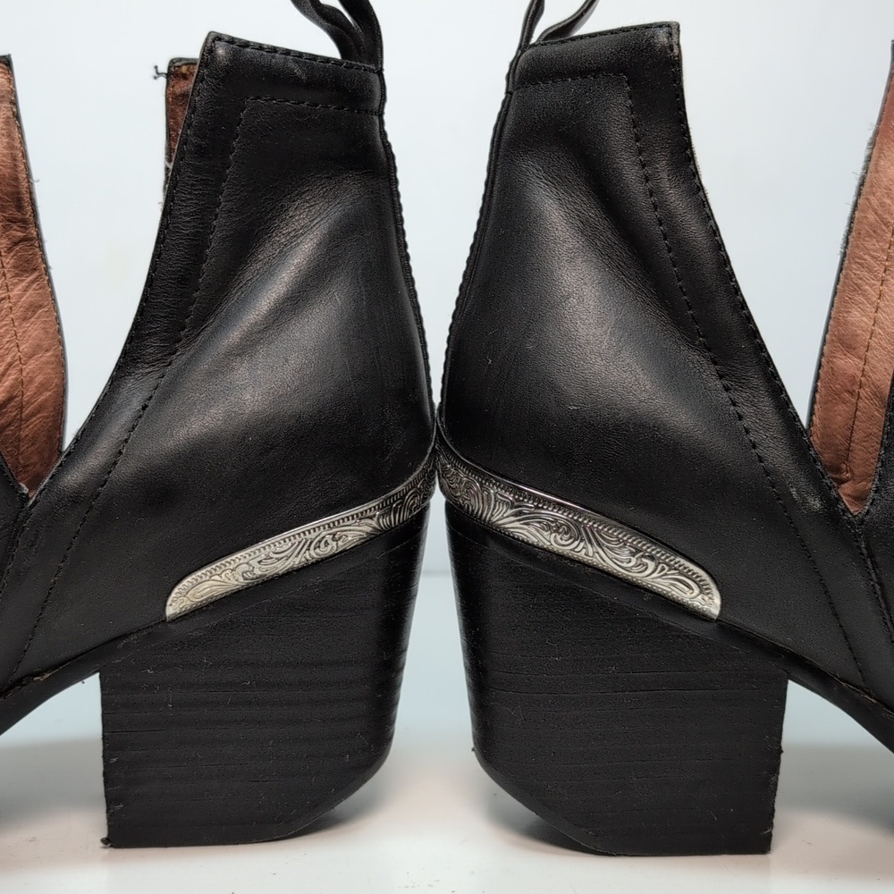Jeffrey Campbell Cromwell black western ankle boots woman's size 8.5 - Picture 12 of 16